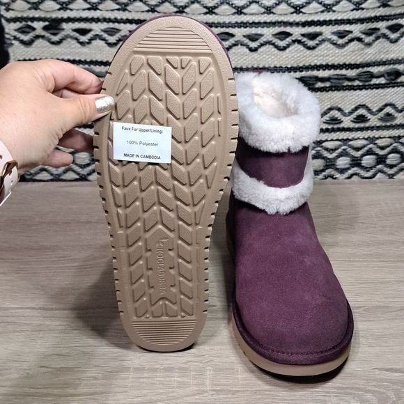 NEW UGG KOOLABURRA BARLEE MINI IN WINE - Picture 10 of 10